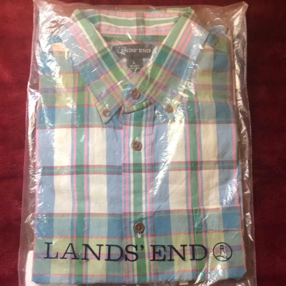 Lands End short sleeve shirt new in package